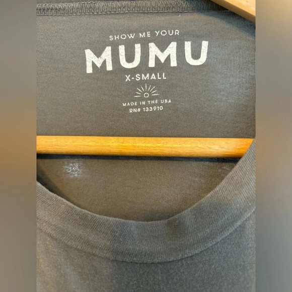Show Me Your Mumu Grey Venice Graphic Tee Super Soft Size Extra Small - Picture 5 of 5